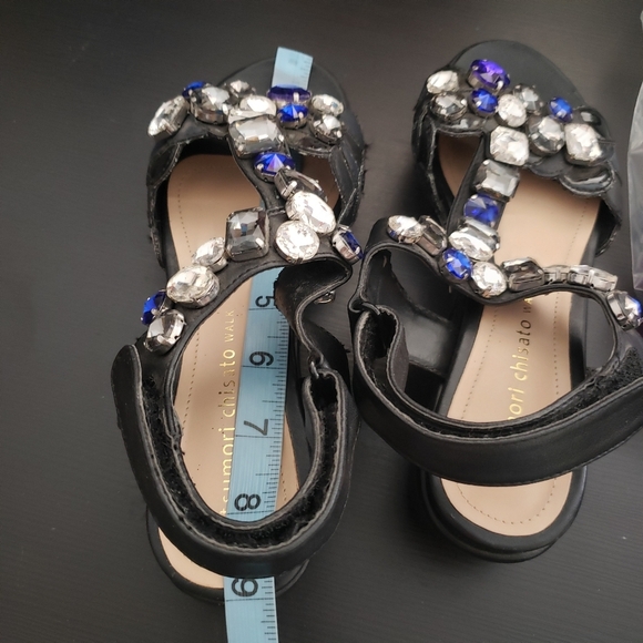 Tsumori Chisato jewel gem black platform size 6 - Picture 9 of 10